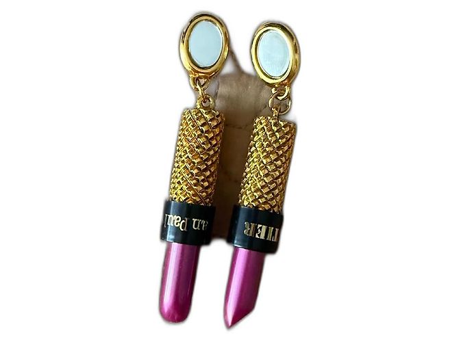 Pendientes Jean Paul Gaultier forma lápiz labial Multicolor
