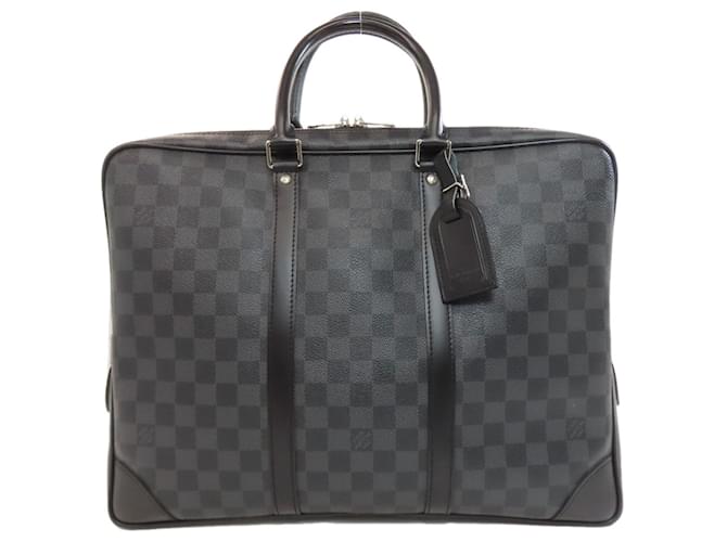 Louis Vuitton N41125 Porte-Document Voyage Bag Black Damier ebene Cloth  ref.2200806