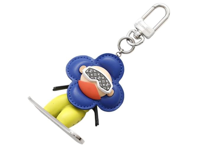 Louis Vuitton Bag Charm Vivienne Snowboard Keychain Blue Yellow Metal  ref.2201141