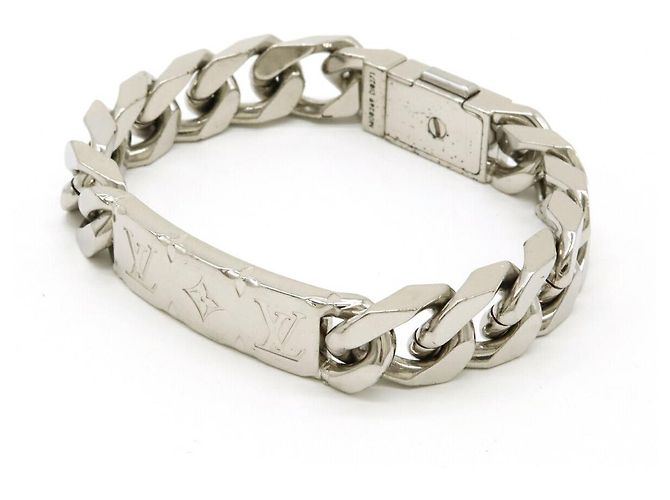 Bracciale a Catena Louis Vuitton Bracciale Monogramma Argento Metallico