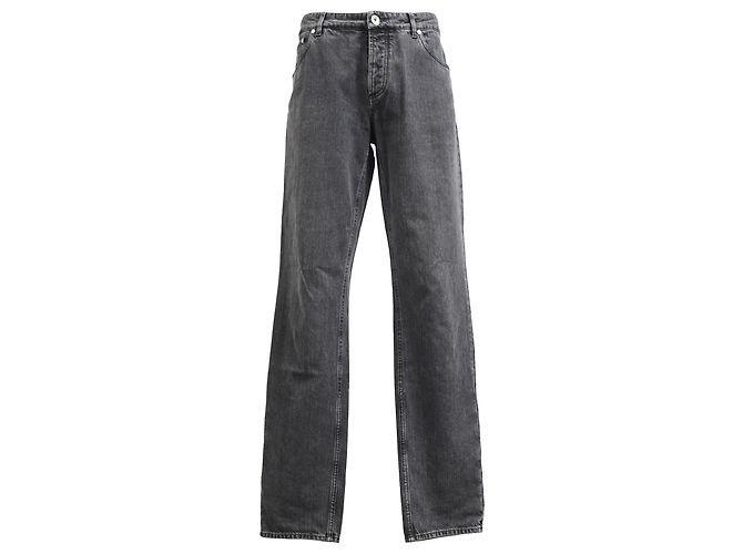 Jeans de denim slim-fit Brunello Cucinelli en algodón gris