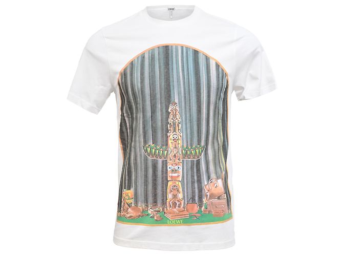 Loewe Totem Window T-Shirt in White Cotton
