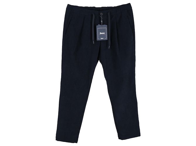 Herno Technical Trousers in Navy Blue Polyseter