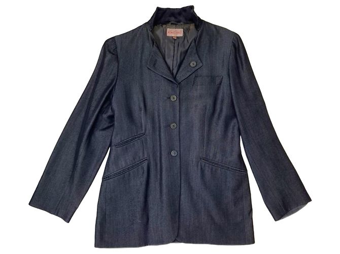 Romeo Gigli giacca leggera anni '90 Nero Grigio antracite