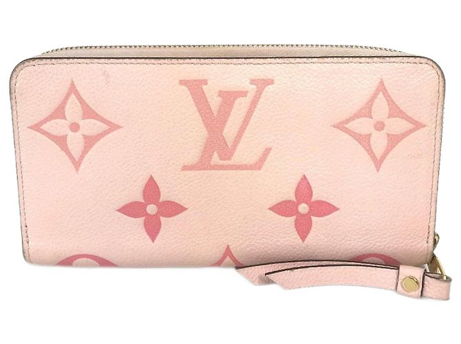 Louis Vuitton Monogram Empreinte Long Wallet Pink