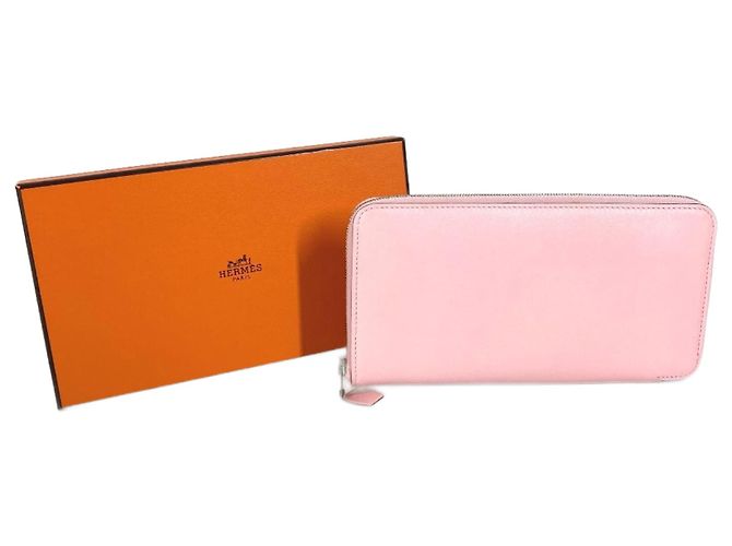 Hermès Cartera larga redonda Hermes Azap en rosa Sakura