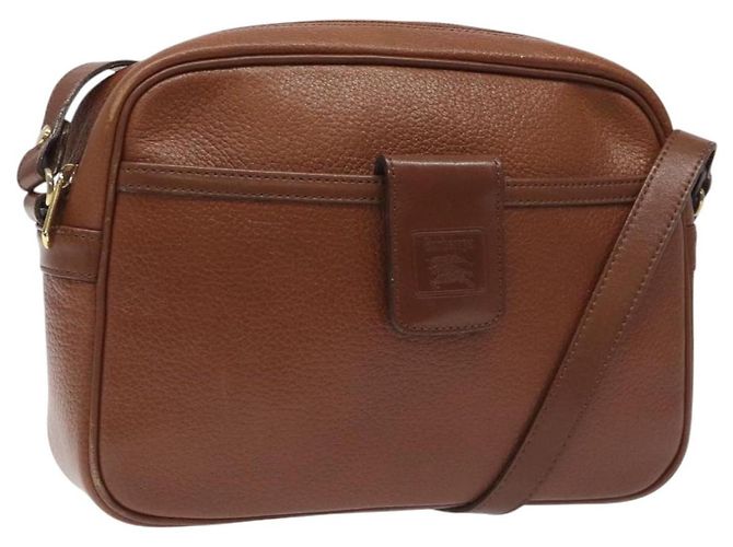 Autre Marque Borsa a Spalla Burberrys in Pelle Marrone Oro Auth ep8711 D'oro