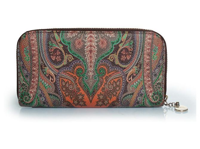 Etro Paisley Canvas Wallet Multicolour Multiple colors