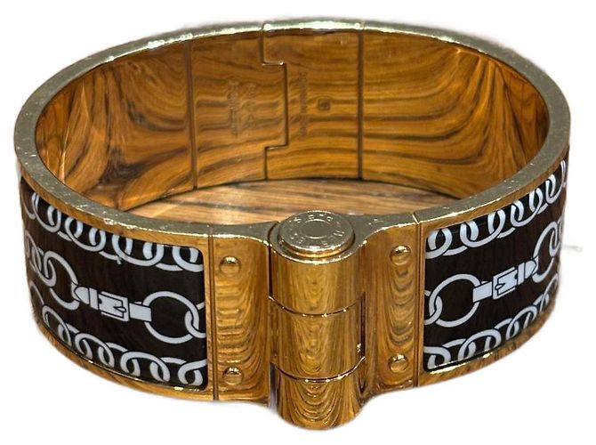 Hermès Bracciale GM Hermes Charnier Nero D'oro 