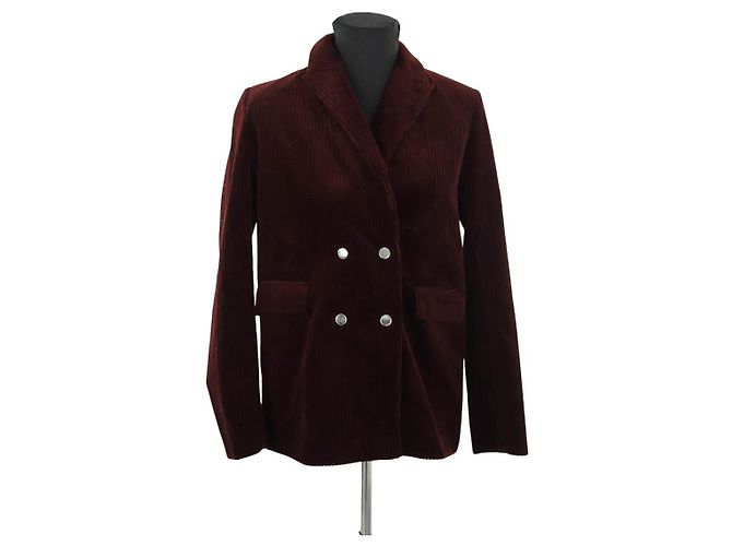 Roseanna Chaqueta de algodón burdeos