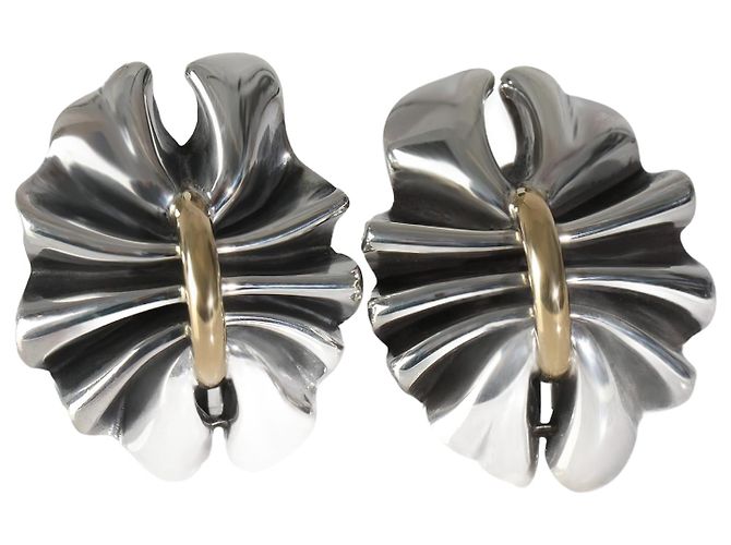 Brincos Georg Jensen em ouro amarelo 18k/prata esterlina