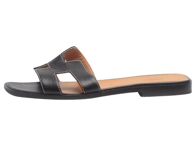 Hermès Black Oran sandals - size EU 40