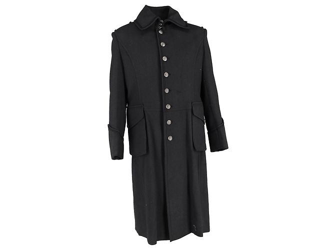 Dolce & Gabbana Overcoat in Black Wool