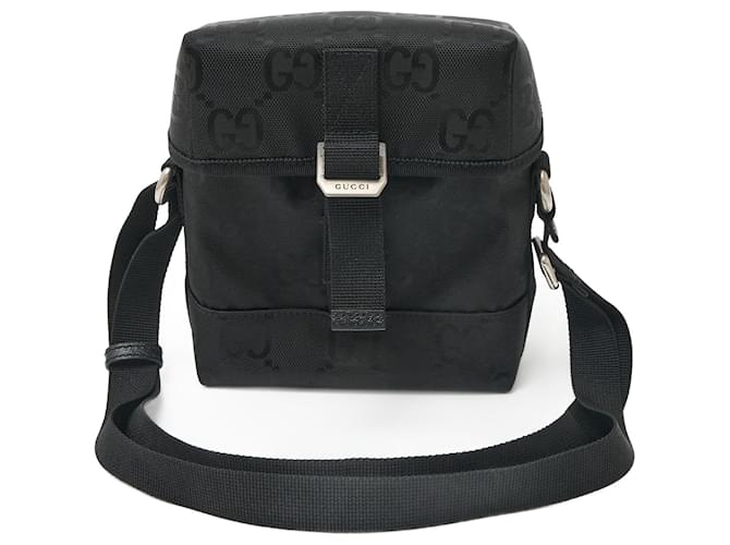 Gucci Off The Grid Nylon Leather Messenger Bag Black  ref.2203365
