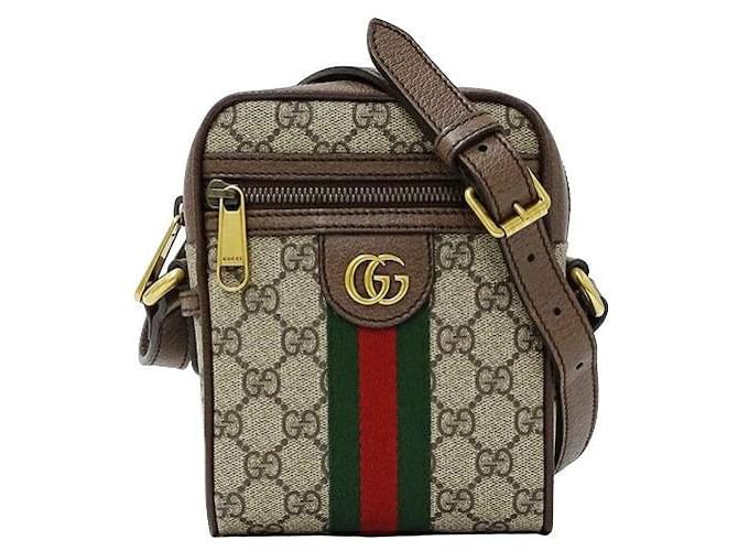 Gucci Men's Ophidia GG Supreme Shoulder Bag Brown Beige  ref.2203411