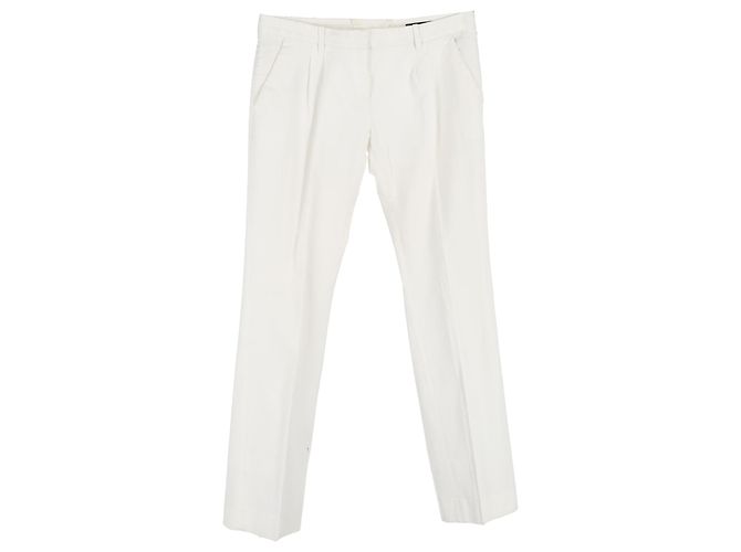Calças Balenciaga em algodão branco Cru