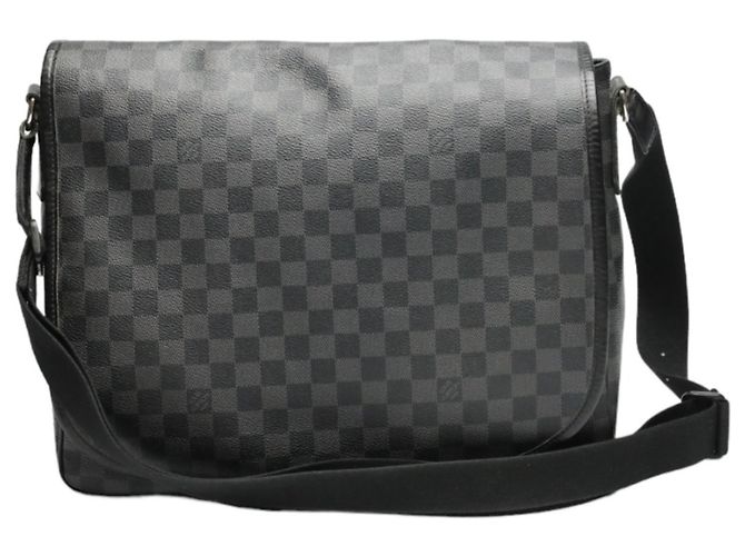 Borsa a Spalla Damier Graphite Louis Vuitton Nero