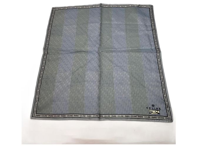 Céline Sciarpa vintage Celine verde grigio
