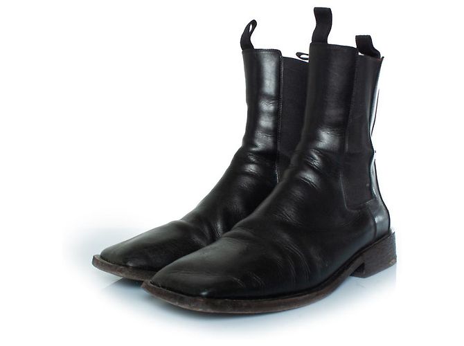 Marsèll Marsell, botas Chelsea de cuero negro