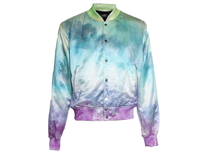 Giacca bomber in seta acquerello Amiri Multicolore