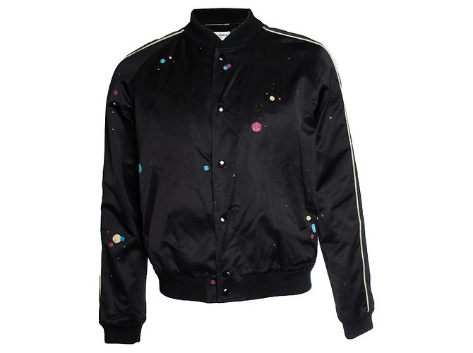 Saint Laurent, bomber teddy galaxia 2019 Negro