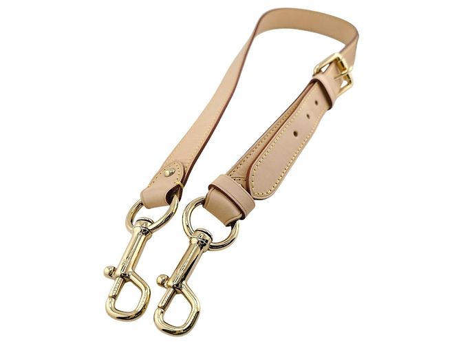 Alça de ombro em couro bege Louis Vuitton
