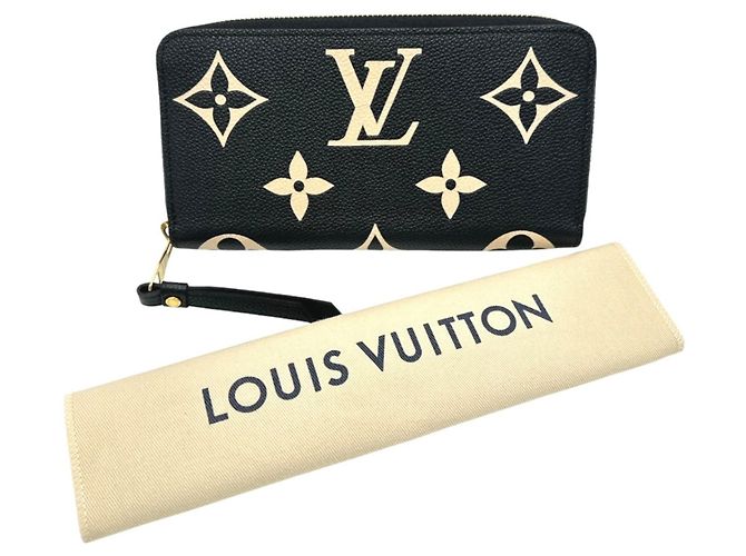 Cartera Larga Monogram Empreinte Louis Vuitton Negro Beige