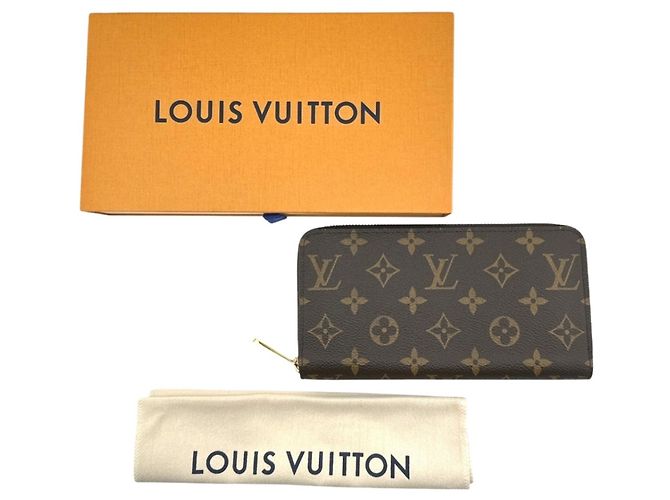 Cartera larga Monogram Louis Vuitton Castaño
