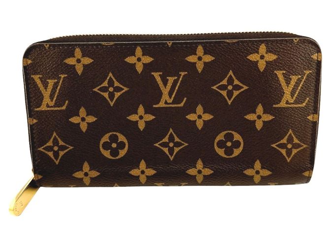 Cartera larga Monogram Louis Vuitton Castaño