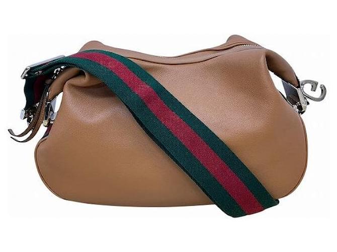Gucci Attache 2way bag Brown Leather  ref.2204542