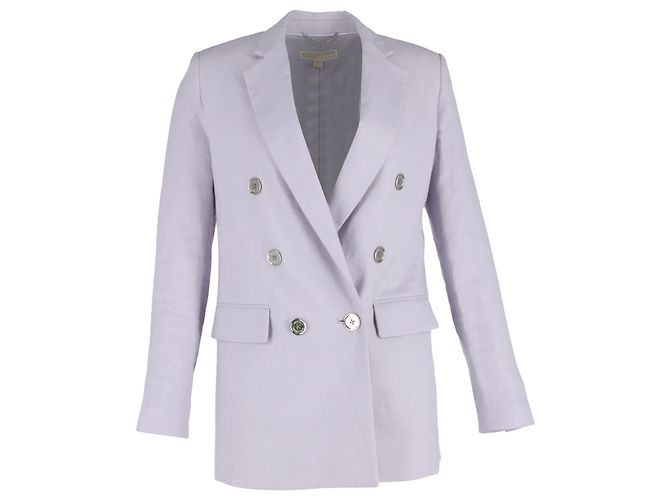 Blazer duplo em linho roxo da Michael Kors