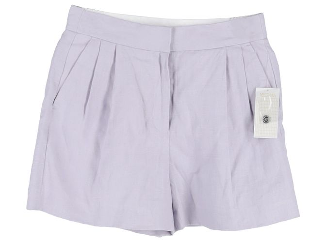 Michael Kors Falten-Shorts aus lila Leinen
