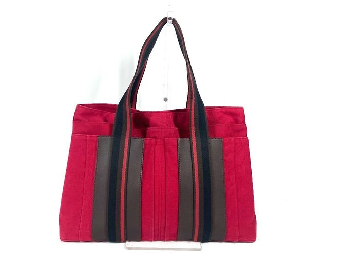 Hermès Borsa Tote HERMES Troca Horizontal MM Nero Rosso