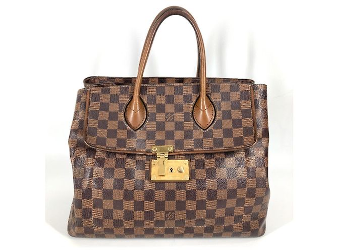 Sac à main Damier Ascot de Louis Vuitton Marron