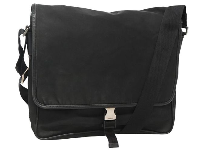 Borsa a Spalla PRADA in Nylon Nero Argento Autentica hk2516