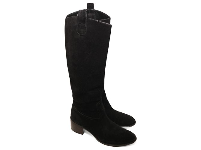 Botas Gucci em camurça preta Preto