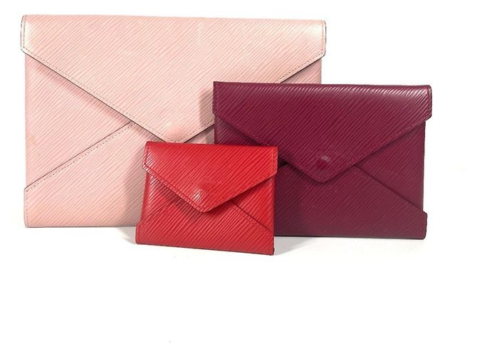 Louis Vuitton Epi Leather Business Card Case Pink Red