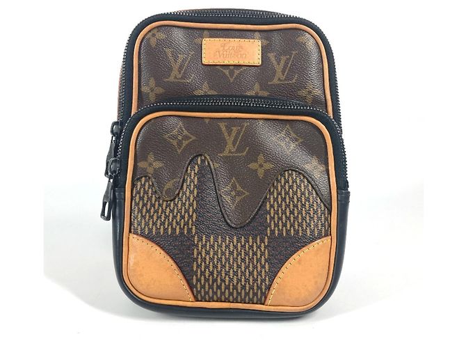 Borsa a tracolla Louis Vuitton Damier Giant NIGO Collaboration Marrone