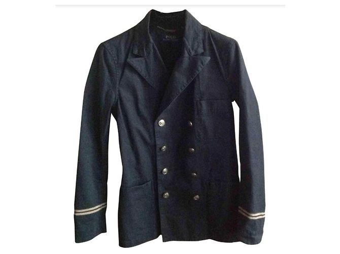 Giacca Blazer Polo Ralph Lauren Blu Scuro Cotone