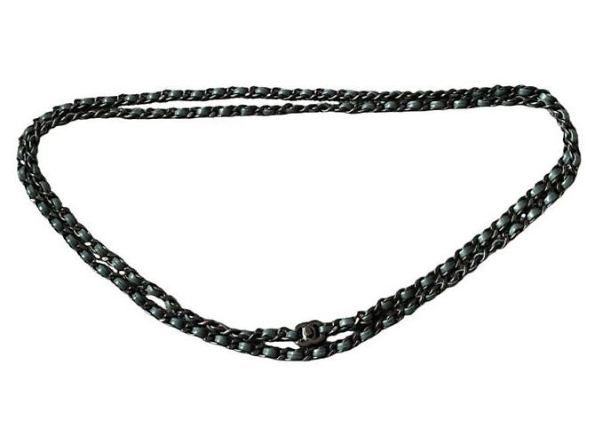 Chanel double wrap belt Blue
