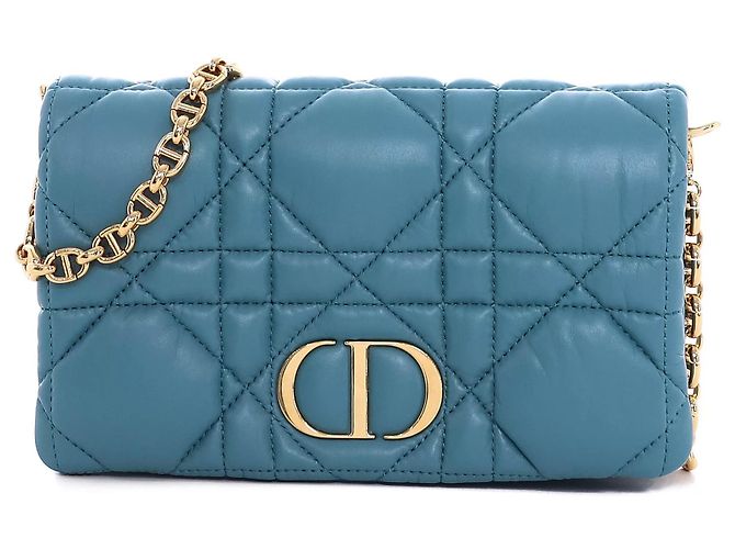 Cannage Sac à main Dior Caro Bleu