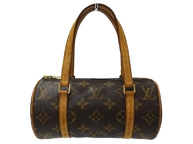 Louis Vuitton Monogram Handbag Papillon 19 Brown Cloth  ref.2205551
