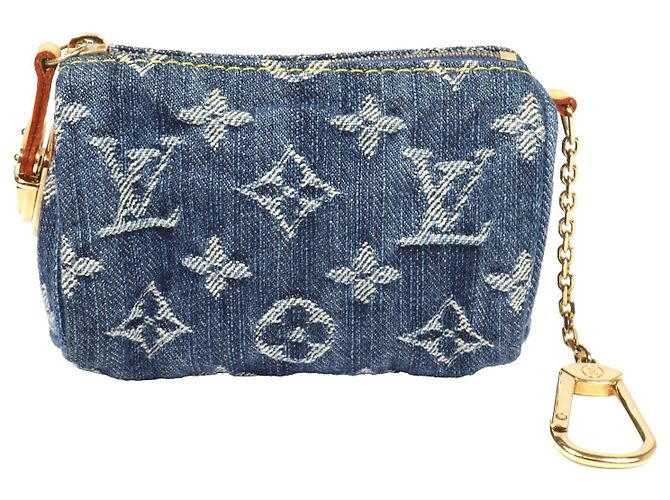Louis Vuitton Monogram Denim Speedy PM Pouch Blue