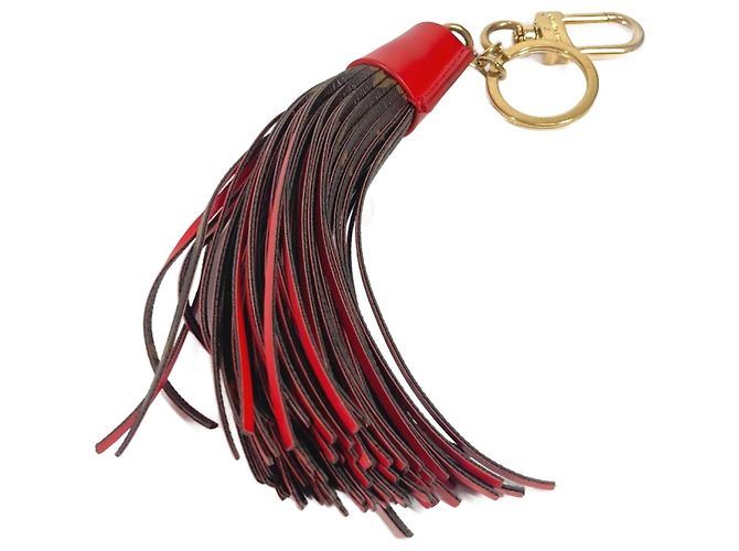 Charm de bolsa com tassel Monogram Louis Vuitton Marrom Vermelho