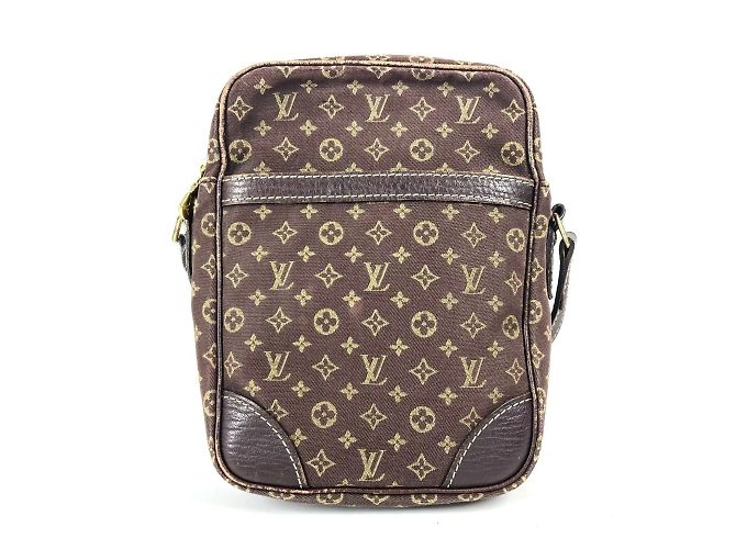 Borsa Pochette Mini Lin Monogram Louis Vuitton Marrone