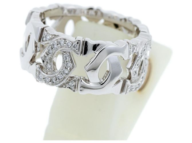 Cartier Entrelacé 2C Halb-Diamantring Golden