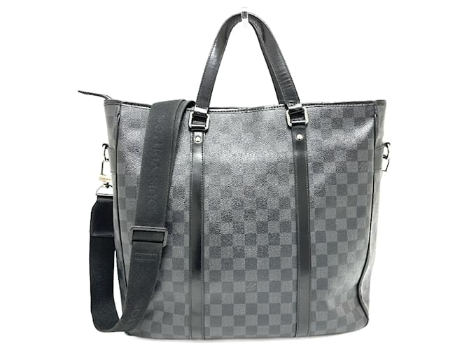 Louis Vuitton Damier Graphite Tadao Tote Bag Black Cloth  ref.2205938