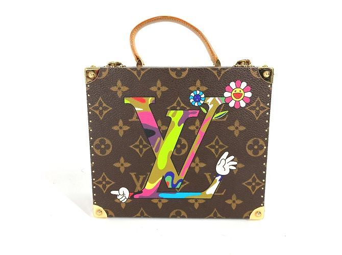 Sac à main Louis Vuitton Monogram Takashi Murakami Collaboration Marron Multicolore