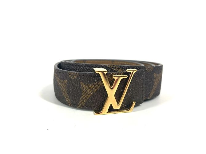 Cinturón Santur Monogram Reverse Louis Vuitton Castaño Beige