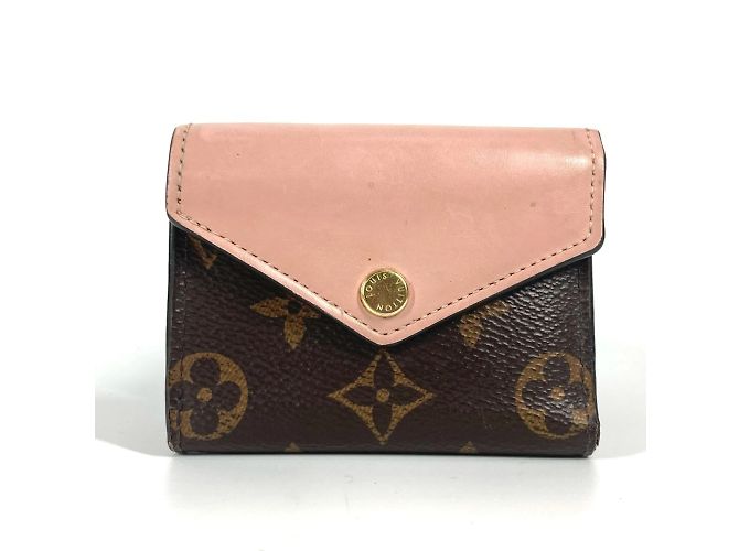 Portefeuille Compact Zoe Monogram Louis Vuitton Marron Rose